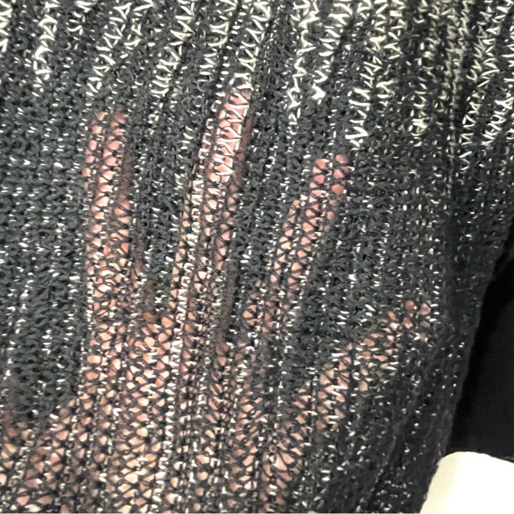 Eileen Fisher Black Sweater Wool Linen Relax Box Top Lightweight SZ XS - Picture 5 of 8